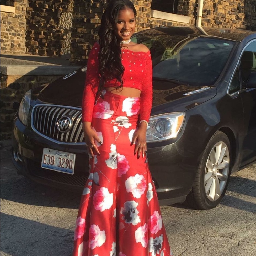 2 pc prom dress